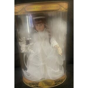 Collector's Choice Fine Bisque Porcelain Doll - Golden Blonde Angel 13" New